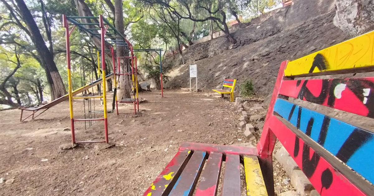 Entre basura y vandalizado, abandonan parque Las Terrazas en Guanajuato: “está todo feo”